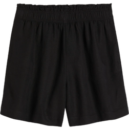 H&M Linen-Blend Shorts - Black