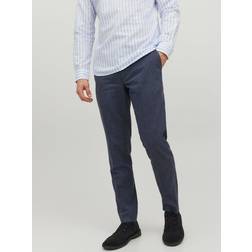 Jack & Jones Riviera Linen Trousers Navy Blazer