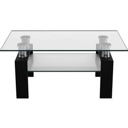 Costway Rectangle Black Coffee Table 23.5x39.5"