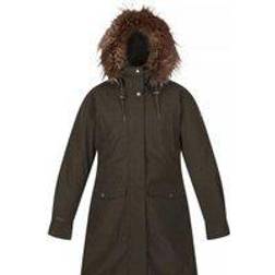 Regatta Womens/Ladies Shiloh Faux Fur Trim Parka Dark Khaki