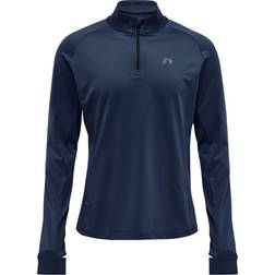 Newline Sweatshirt Med Halv Lynlås - Navy/Lysegrå