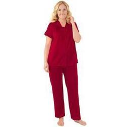 Exquisite Form Plus Women's Short Sleeve Pajama in Sangria Size 2X