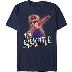 Fifth Sun Men's Netflix Stranger Things Steve The Babysitter Portrait Tee, Medium, Blue