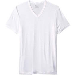 Calvin Klein Ultra Soft Lounge Short Sleeve V-Neck T-shirt - White