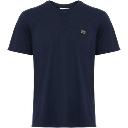 Lacoste Henley Neck Pima T-shirt - Navy Blue