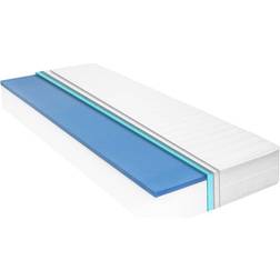 vidaXL 160x200 cm Mousse À Mémoire de Forme Visco 18 cm White Matelas en Polyéther