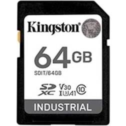 Kingston 64GB Industrial SD UHS-I U3 V30 A1 pSCL