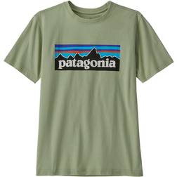 Patagonia Kid's Regenerative P-6 Logo T-shirt - Salvia Green (62163)