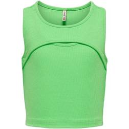 Kids Only Top Rib KogNessa Summer Green 13-14 år 158-164 T-Shirt