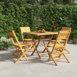 vidaXL square, without Garden Patio Dining Set, 1 Table incl. 4 Chairs