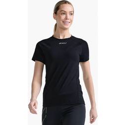 2XU Ignition Base Layer T-shirt, Black/Silver Reflective