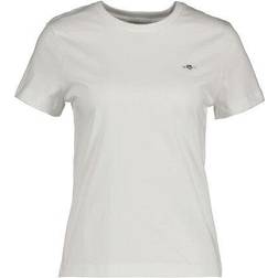 Gant T-Shirt Mit Label-Stitching - Weiß