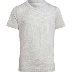 adidas Aeroready 3stripes Allover Print Tshirt Hvid