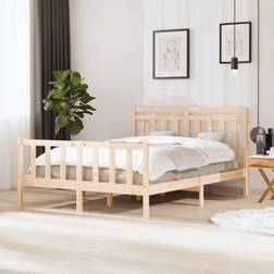 vidaXL brown, 150 Solid Wood Bed Frame Bed Base Multi Colours