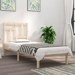 vidaXL brown, 90 Solid Wood Pine Bed Frame Platform
