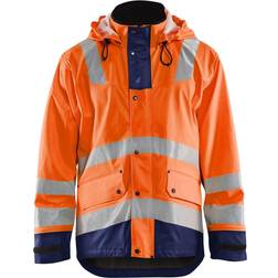 Blåkläder 430720035389XXXL Gefüttert Level Regenmantel, High Vis Orange/Marineblau, Größe