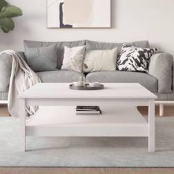 vidaXL White 100 x 100 x 40 cm Coffee Table