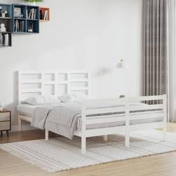 vidaXL white, Solid Wood Bed Frame Bed Base