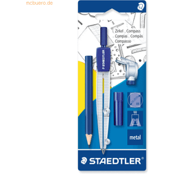 Staedtler 20 x Schulzirkel 124mm silber mit Adapter Bleistift