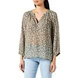 Part Two Damen Erdonae Relaxed Fit 3/4-Arm Bluse, Kalamata Mini Flower