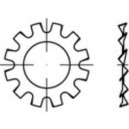 Toolcraft 1067152 Zahnscheiben Innen-Durchmesser: 5.3 mm DIN 6797 Edelstahl 1000 St