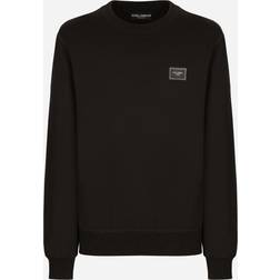 Dolce & Gabbana Sweatshirt aus Baumwoll-Jersey Schwarz