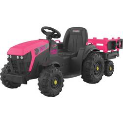 Jamara Traktor Super Load mit Anhänger pink 12V