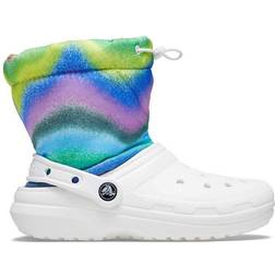 Crocs Kids' Classic Lined Neo Puff Winter Boots White/Multi