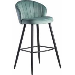 Wohnling Designer I Fløjl Lysegrøn 56 x 102,5 x 52,5 cm Barstol