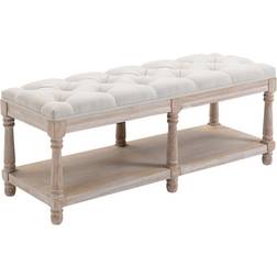 Homcom 2 Tier Bed Cream Storage Bench