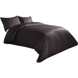 Highams 220 Thread Count Hotel Duvet Cover Grey, Black