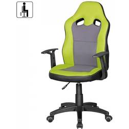 AMSTYLE Kinderdrehstuhl SPEEDY Jugendstuhl Kinderschreibtischstuhl Drehstuhl ergonomisch grün/grau