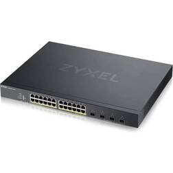 24-Port Gigabit Ethernet + 4X 10G SFP+ Fiber PoE+ 375W NebulaFlex Smart Managed Switch 802.3at 802.3af