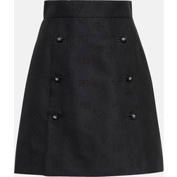 Dolce & Gabbana Jacquard miniskirt with all-over DG logo