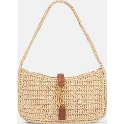 Saint Laurent Le 5 a 7 Mini Raffia Hobo Natural/Brick/Bronze