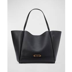 gramercy large pebbled leather tote bag BLACK