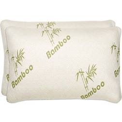 Bamboo Memory Foam Removable Cover Complete Decoration Pillows Green, White