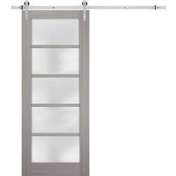 SartoDoors 64 Finished Sliding Door Clear Glass, Frosted Glass R (x)