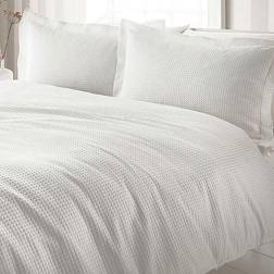 Riva Home Linen Yard Waffle 180 Thread Count Duvet Cover White