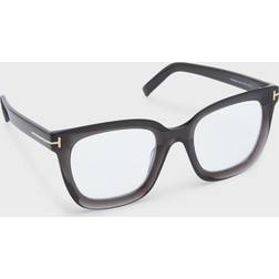 Tom Ford Blue-Light Block 020 51 Briller Kvinder Krystalklar Transparent Dark Grey 51mm