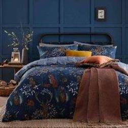 Furn Forest Fauna Single Duvet Cover Brown, Blue, Green