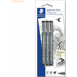 Staedtler Pigment Liner Sort 3 Ass/Bk