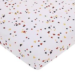 Disney Mouse - Red, Yellow, Confetti Nursery Fitted Mini Crib Sheet