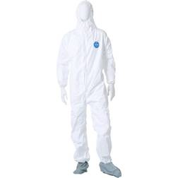 DuPont TY122SWH2X002500 Hooded Disposable Coveralls,2XL,25 PK,White,High