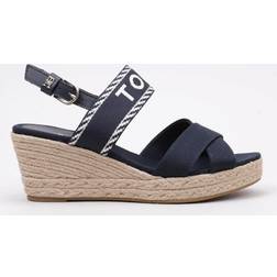 Tommy Hilfiger Espadrilles Seasonal Webbing Mid Wedge FW0FW07091 Dunkelblau