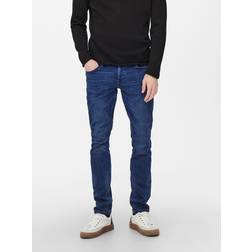 Only & Sons Loom Slim Jeans Herre Størrelse: Blå