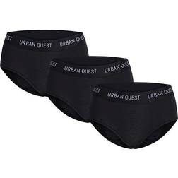 Urban Quest Bambus 3-Pack Hipster Trusse Sort