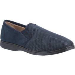 Fleet & Foster tim twin gusset slipper navy