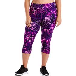 Just My Size Plus Capri Leggings, Women's, 3XL, Black