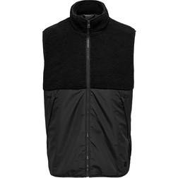 Only & Sons Ben Sherpa Mix Outer Vest - Black